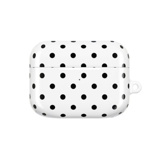 Black Polka Dot AirPods case, white with black dots
