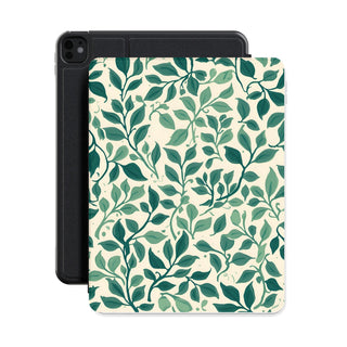 Botanical Leaf iPad case front with iPad Pro