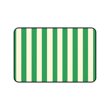 Green Cream Cabana Stripe Desk Mat