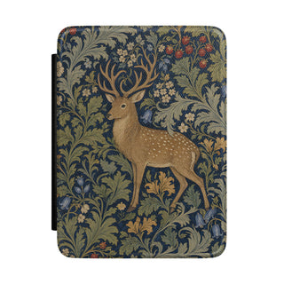 Morris Deer Kindle case front cover with the stag tapestry print