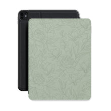 Sage Line Art Floral iPad Case
