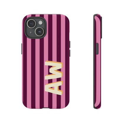 Bold Stripe Monogram Phone Case