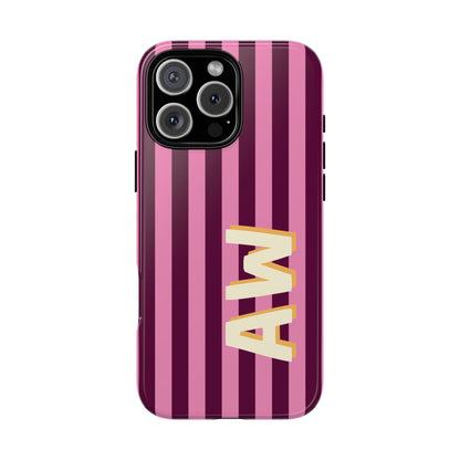 Bold Stripe Monogram Phone Case