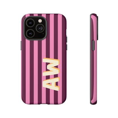 Bold Stripe Monogram Phone Case
