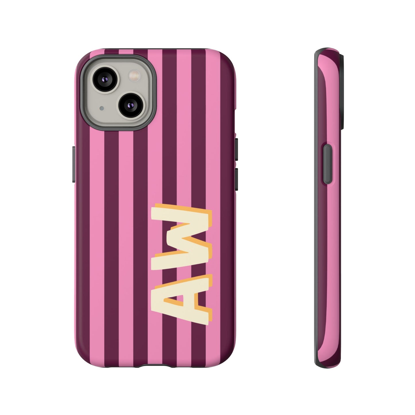 Bold Stripe Monogram Phone Case
