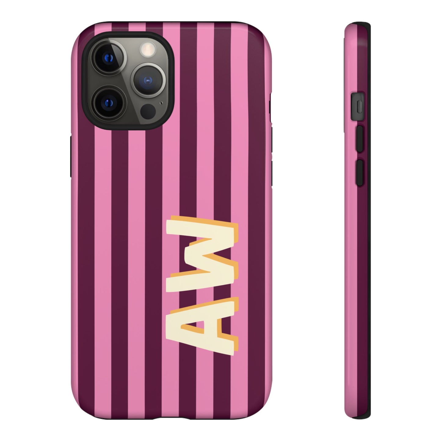 Bold Stripe Monogram Phone Case