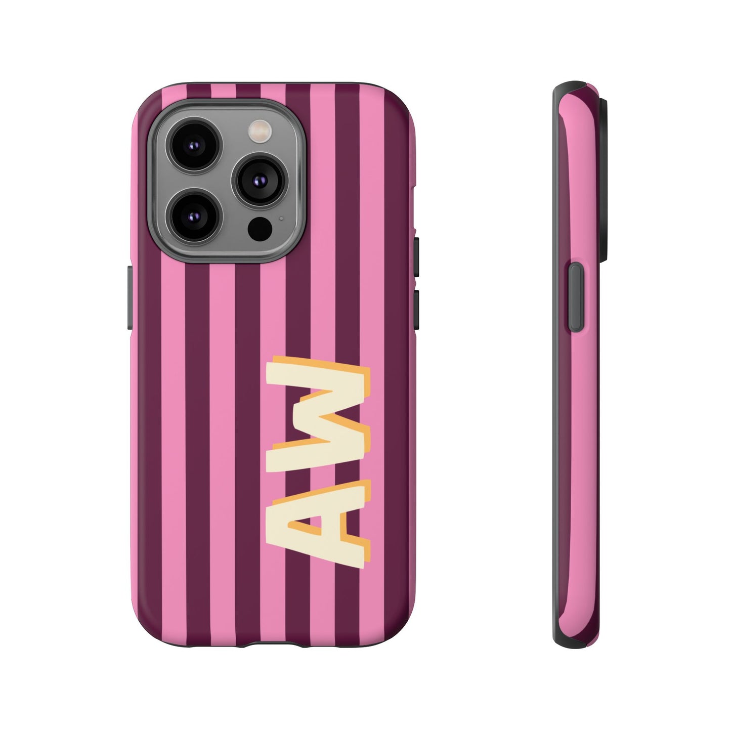Bold Stripe Monogram Phone Case