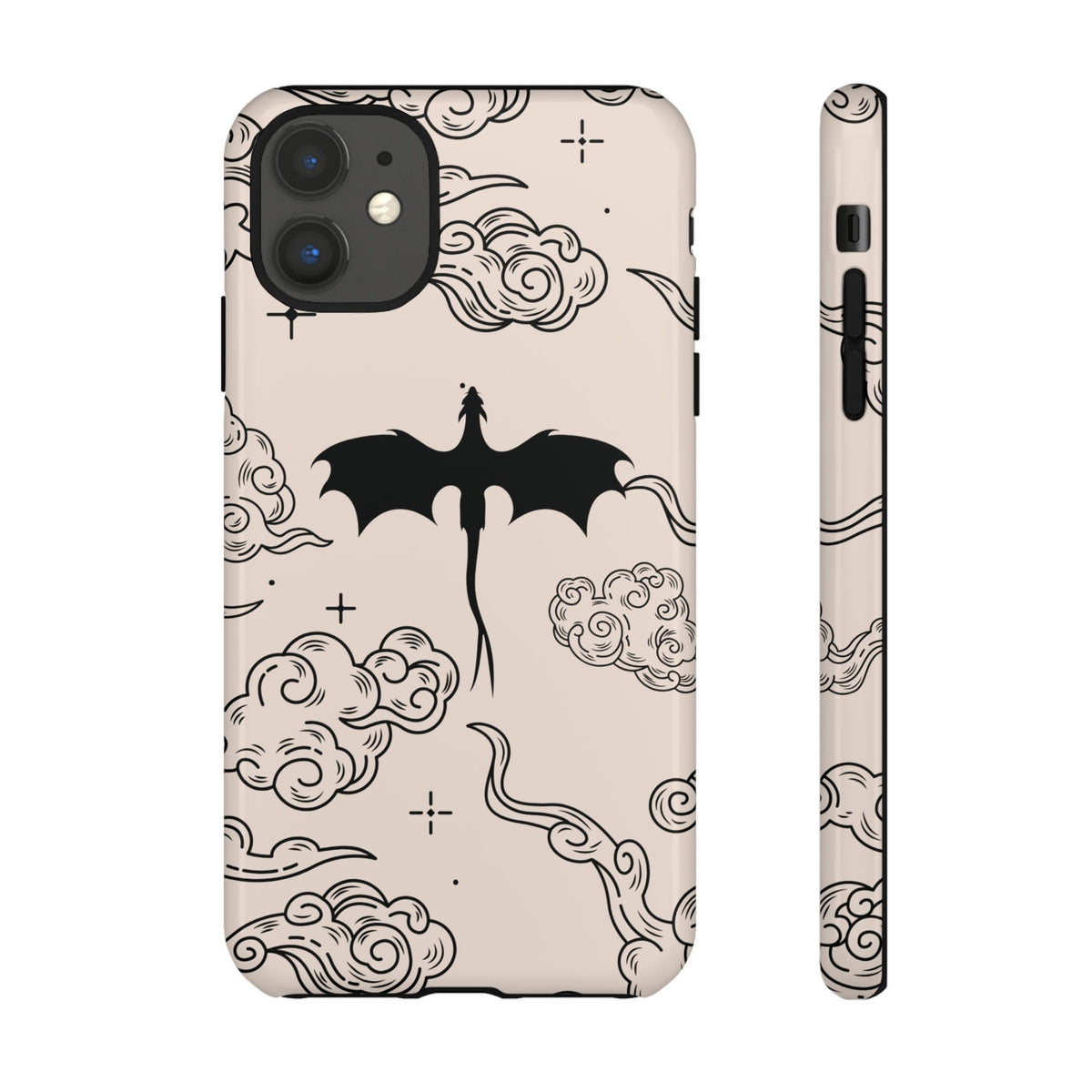 Celestial Dragon tough phone case, back view