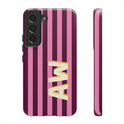 Bold Stripe Monogram Phone Case