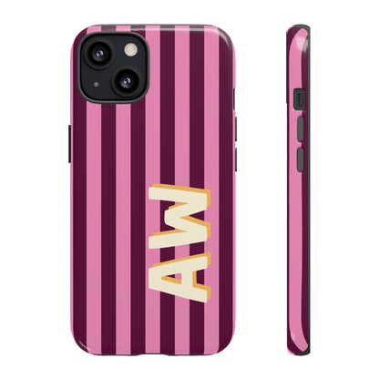 Bold Stripe Monogram Phone Case