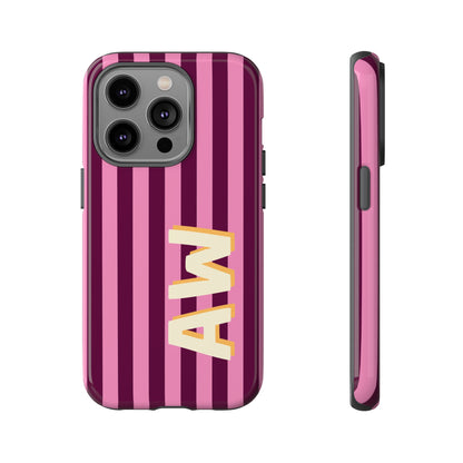 Bold Stripe Monogram Phone Case