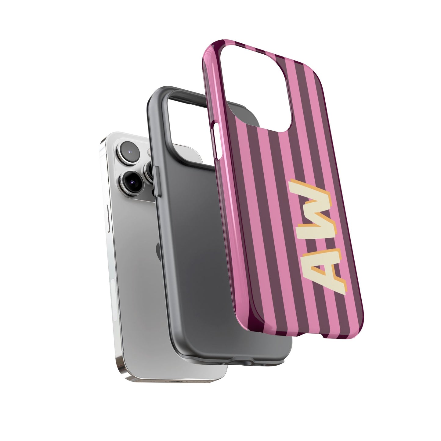 Bold Stripe Monogram Phone Case