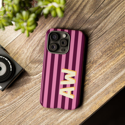 Bold Stripe Monogram Phone Case
