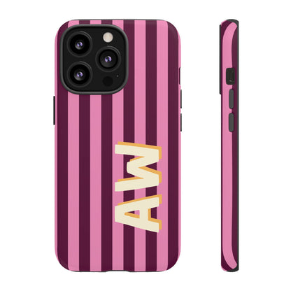 Bold Stripe Monogram Phone Case