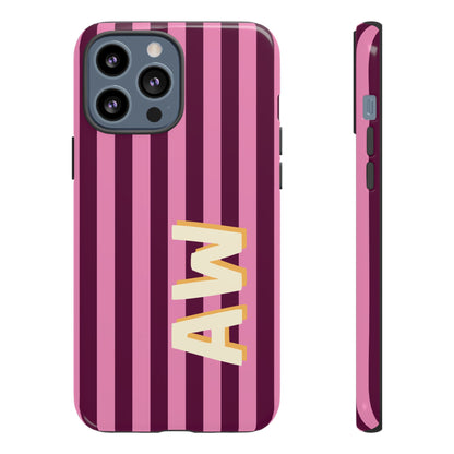 Bold Stripe Monogram Phone Case