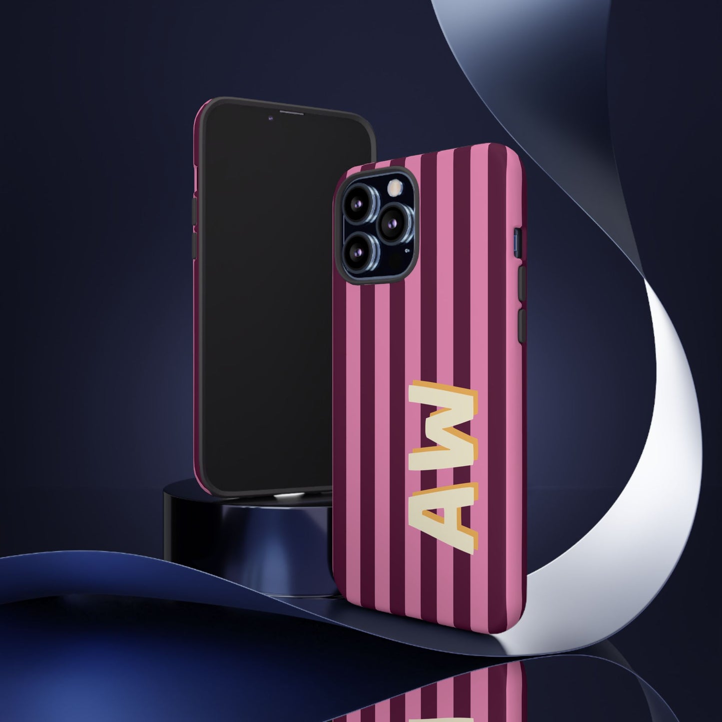 Bold Stripe Monogram Phone Case