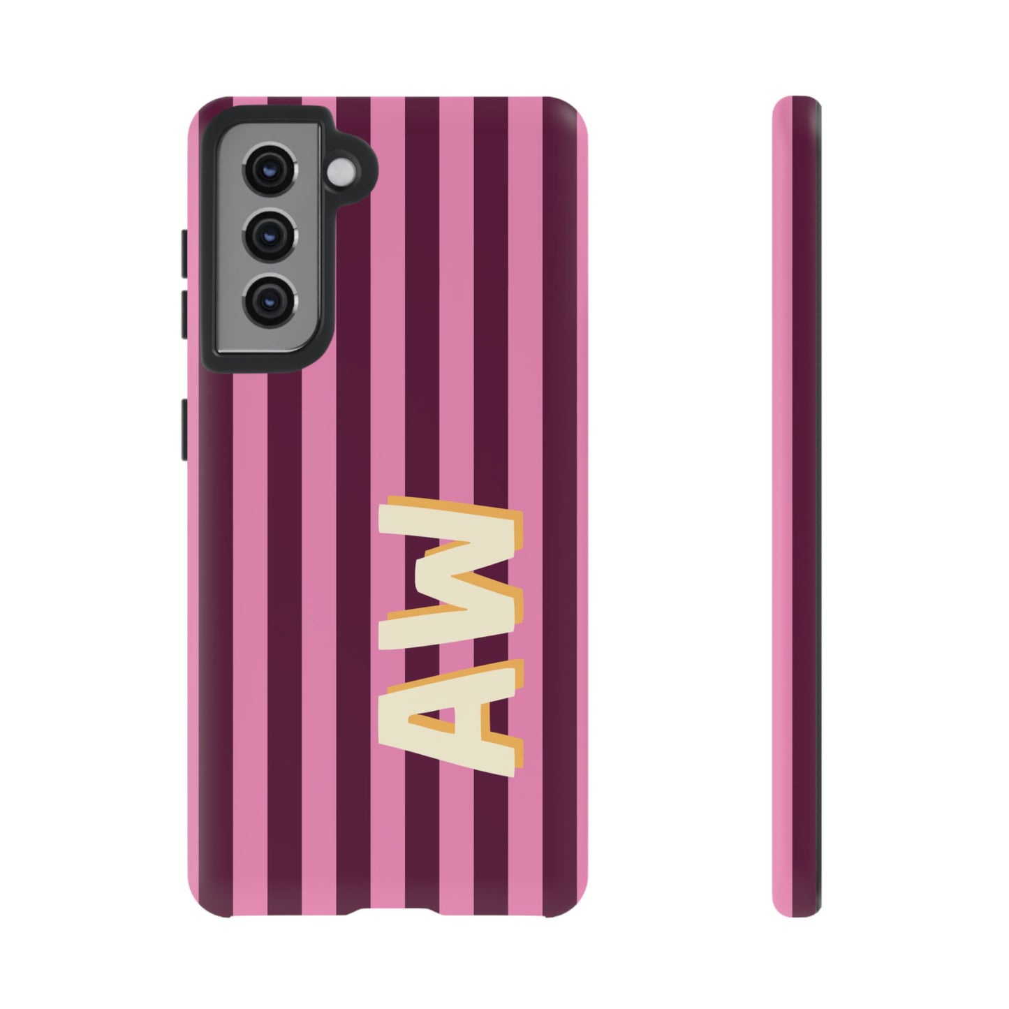 Bold Stripe Monogram Phone Case