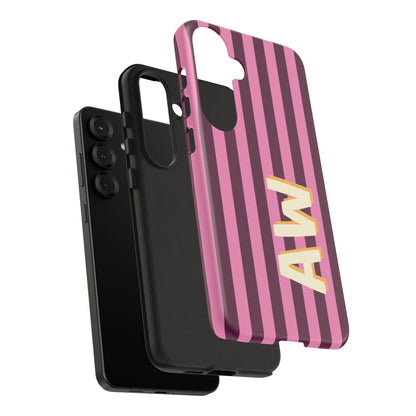 Bold Stripe Monogram Phone Case