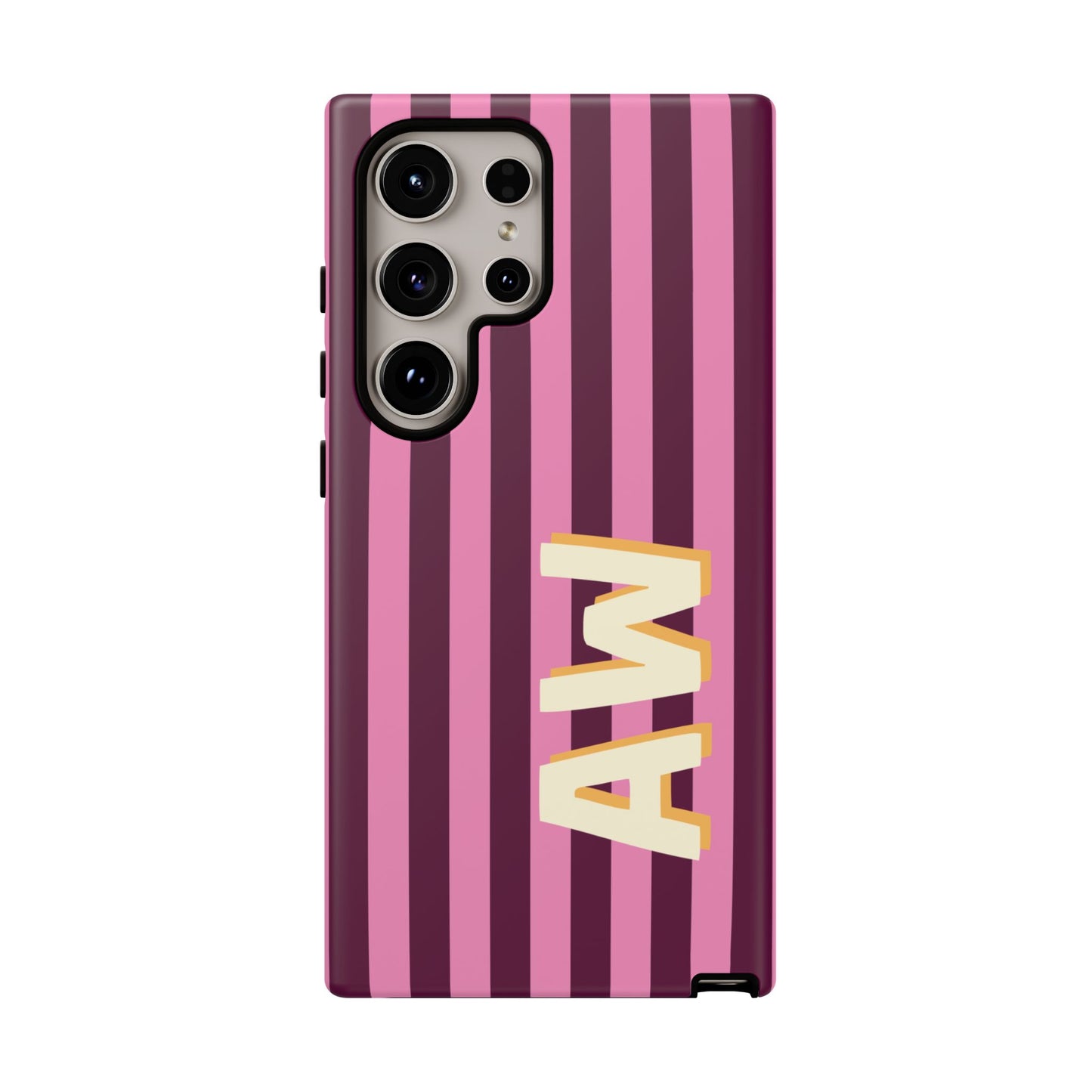 Bold Stripe Monogram Phone Case