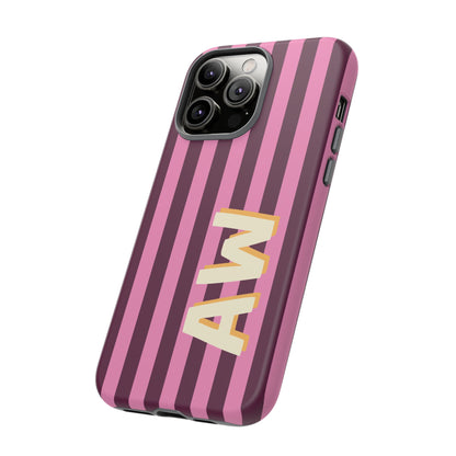 Bold Stripe Monogram Phone Case