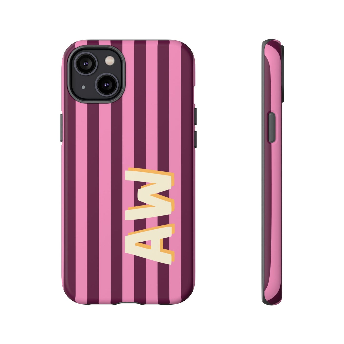 Bold Stripe Monogram Phone Case