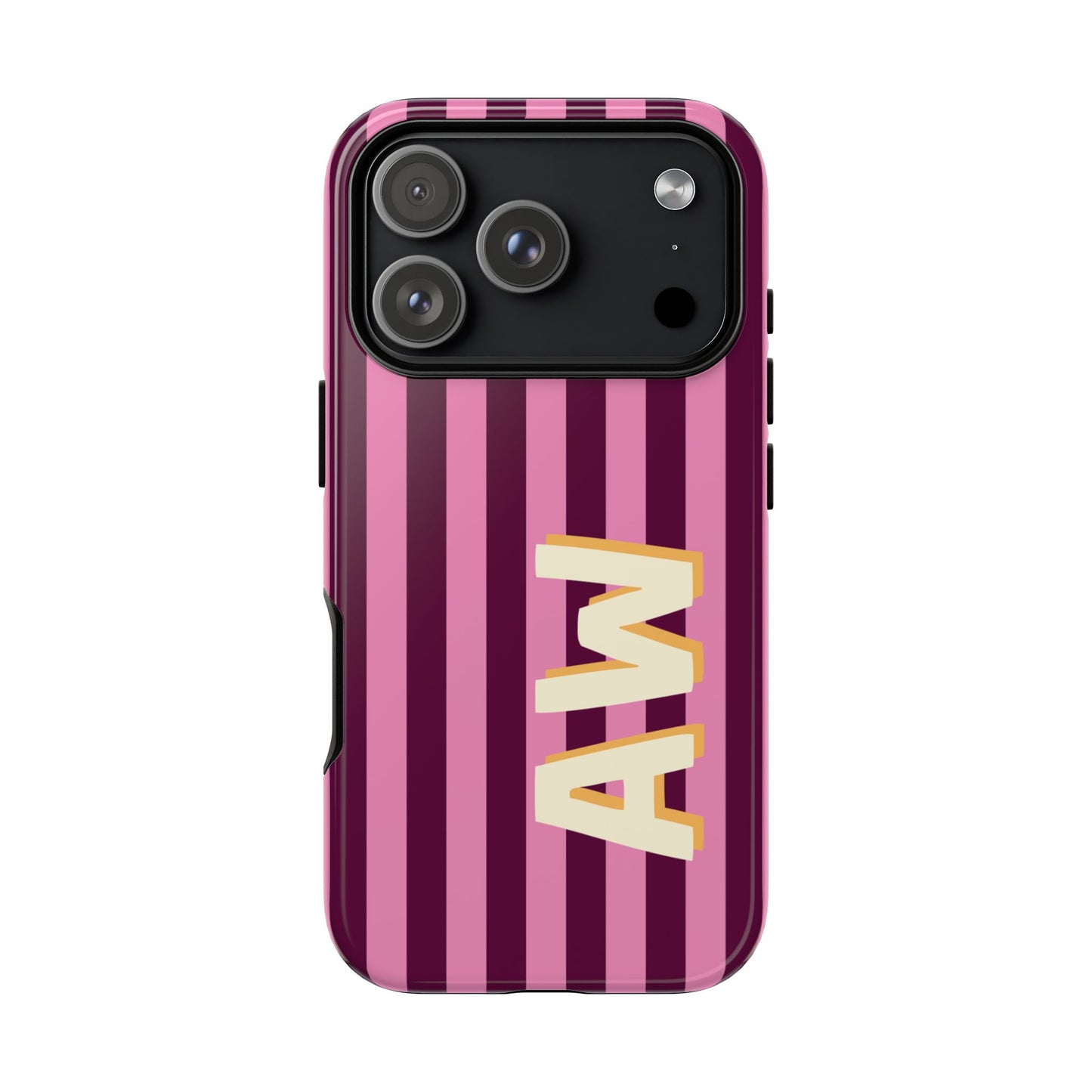 Bold Stripe Monogram Phone Case