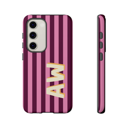 Bold Stripe Monogram Phone Case