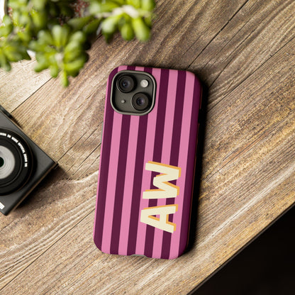 Bold Stripe Monogram Phone Case