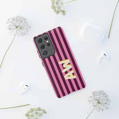 Bold Stripe Monogram Phone Case