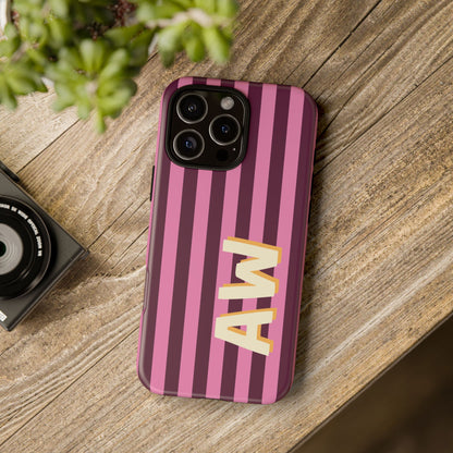 Bold Stripe Monogram Phone Case