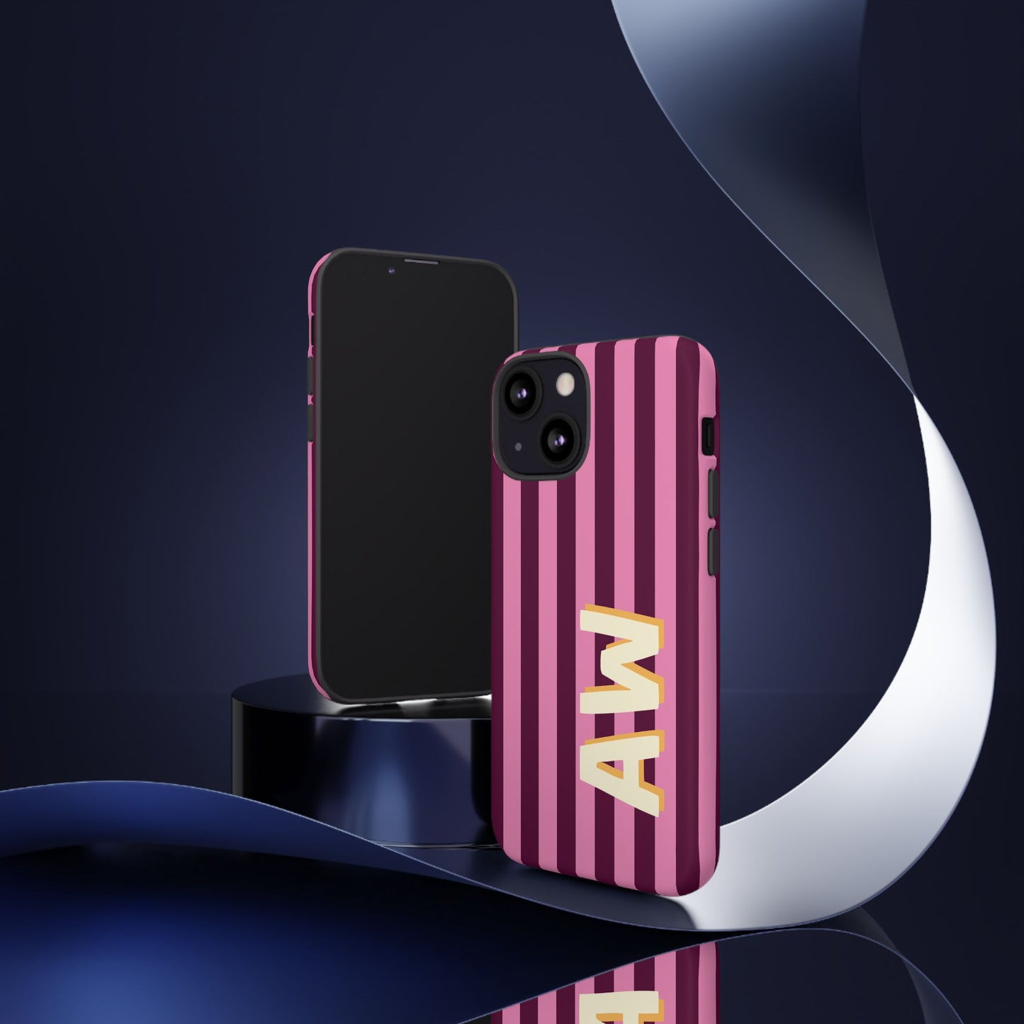 Bold Stripe Monogram Phone Case
