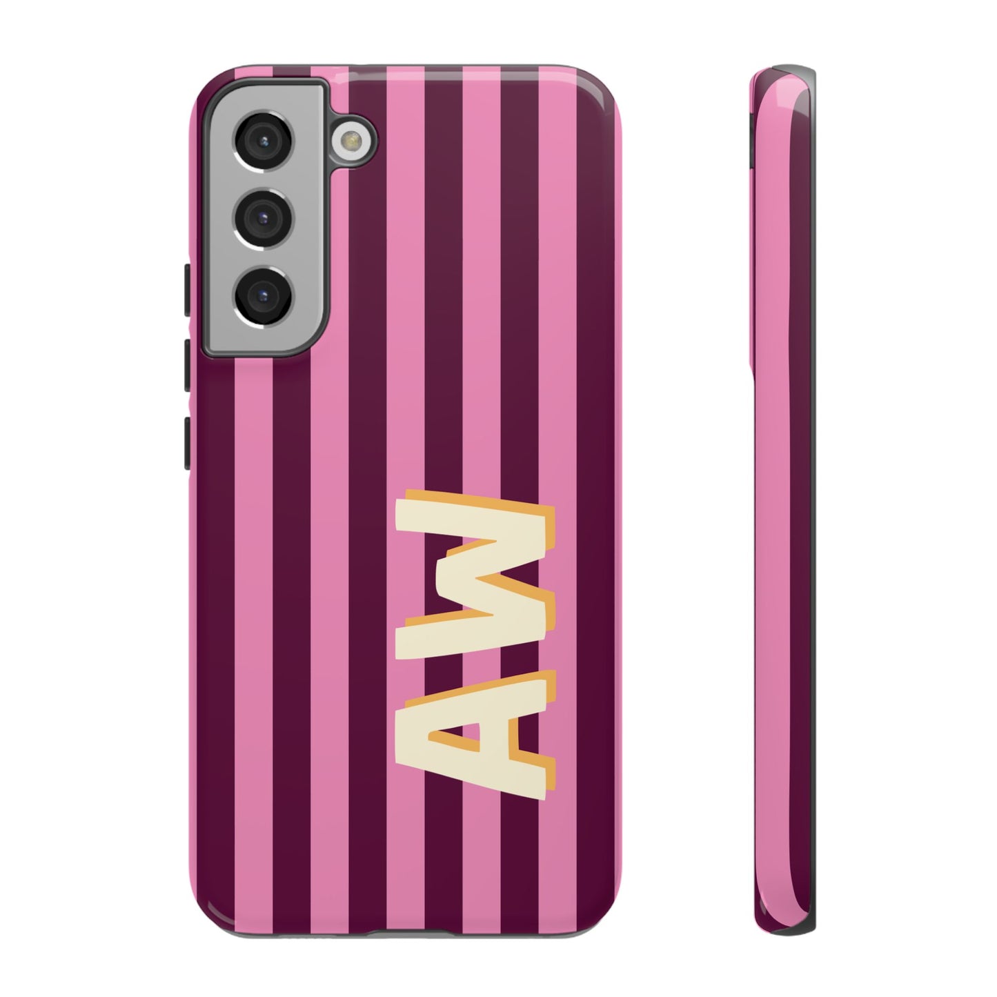 Bold Stripe Monogram Phone Case