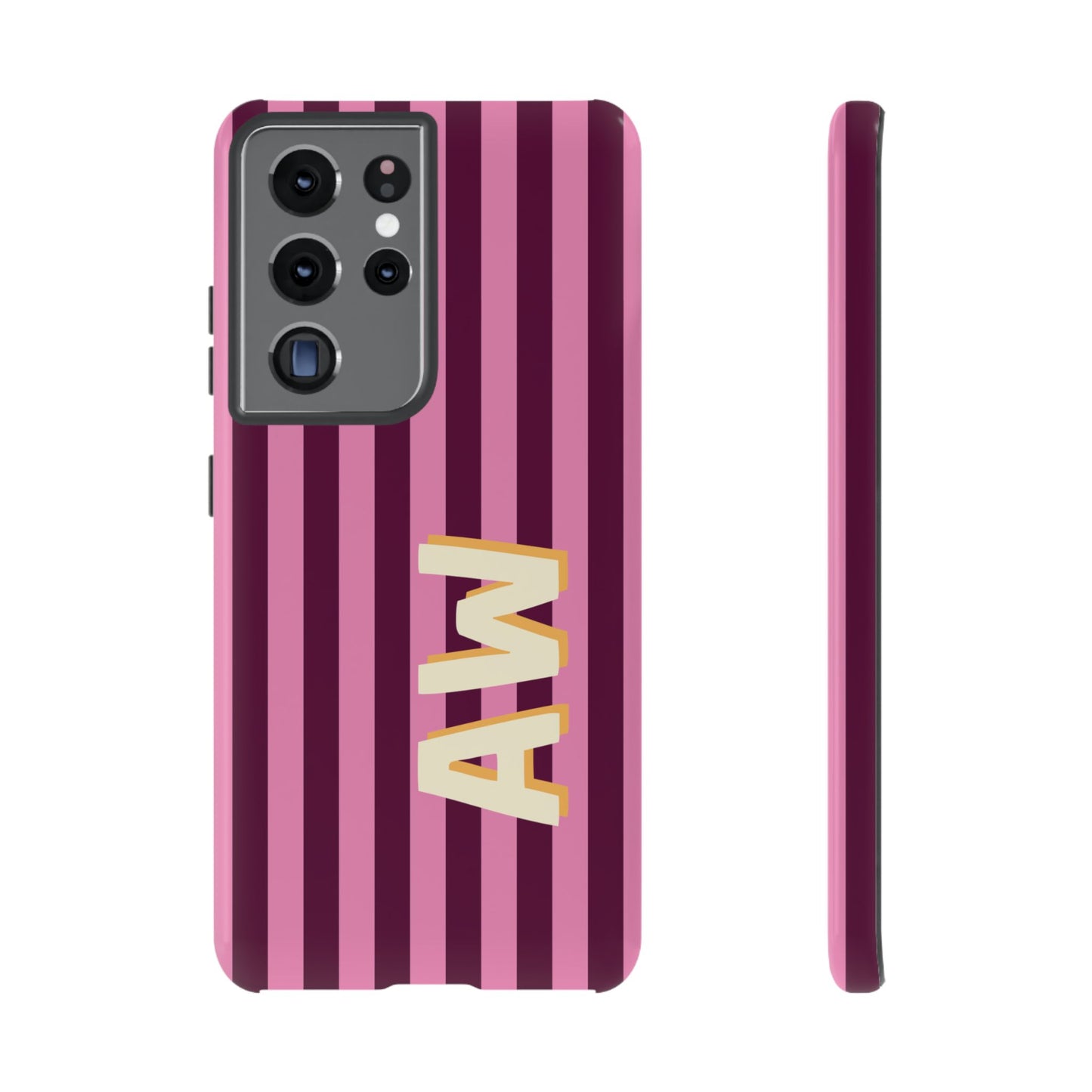 Bold Stripe Monogram Phone Case