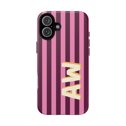 Bold Stripe Monogram Phone Case