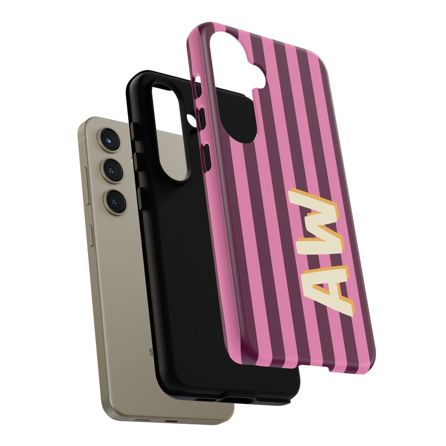 Bold Stripe Monogram Phone Case