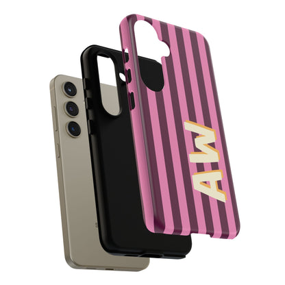 Bold Stripe Monogram Phone Case
