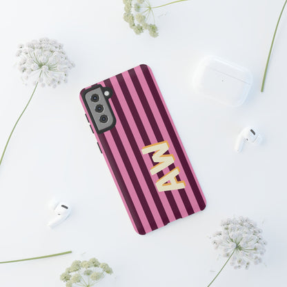Bold Stripe Monogram Phone Case