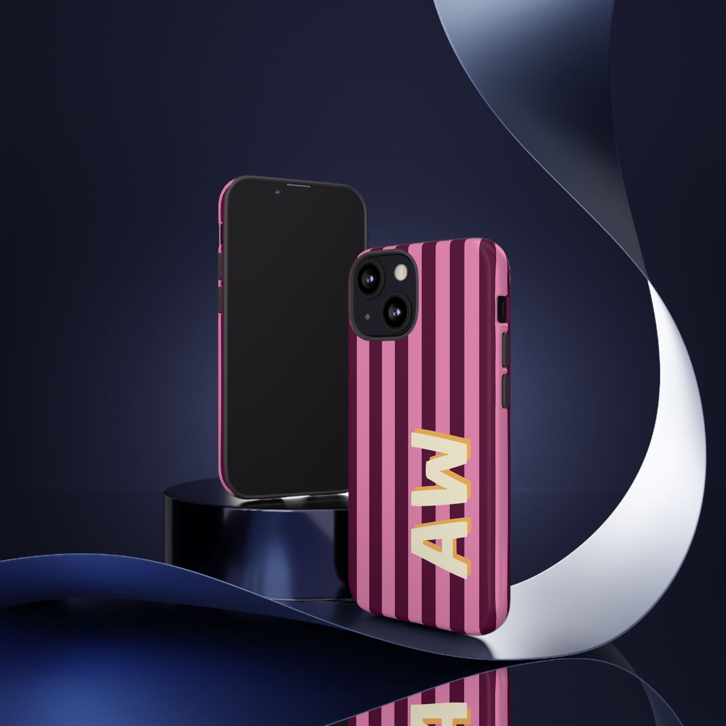 Bold Stripe Monogram Phone Case