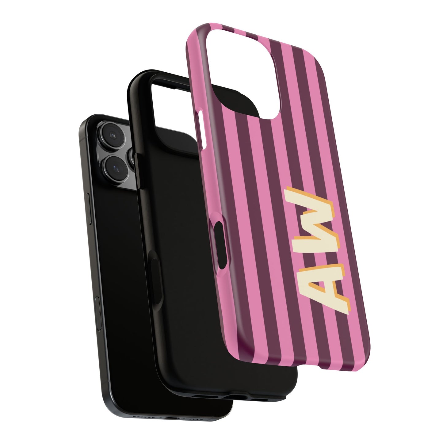 Bold Stripe Monogram Phone Case