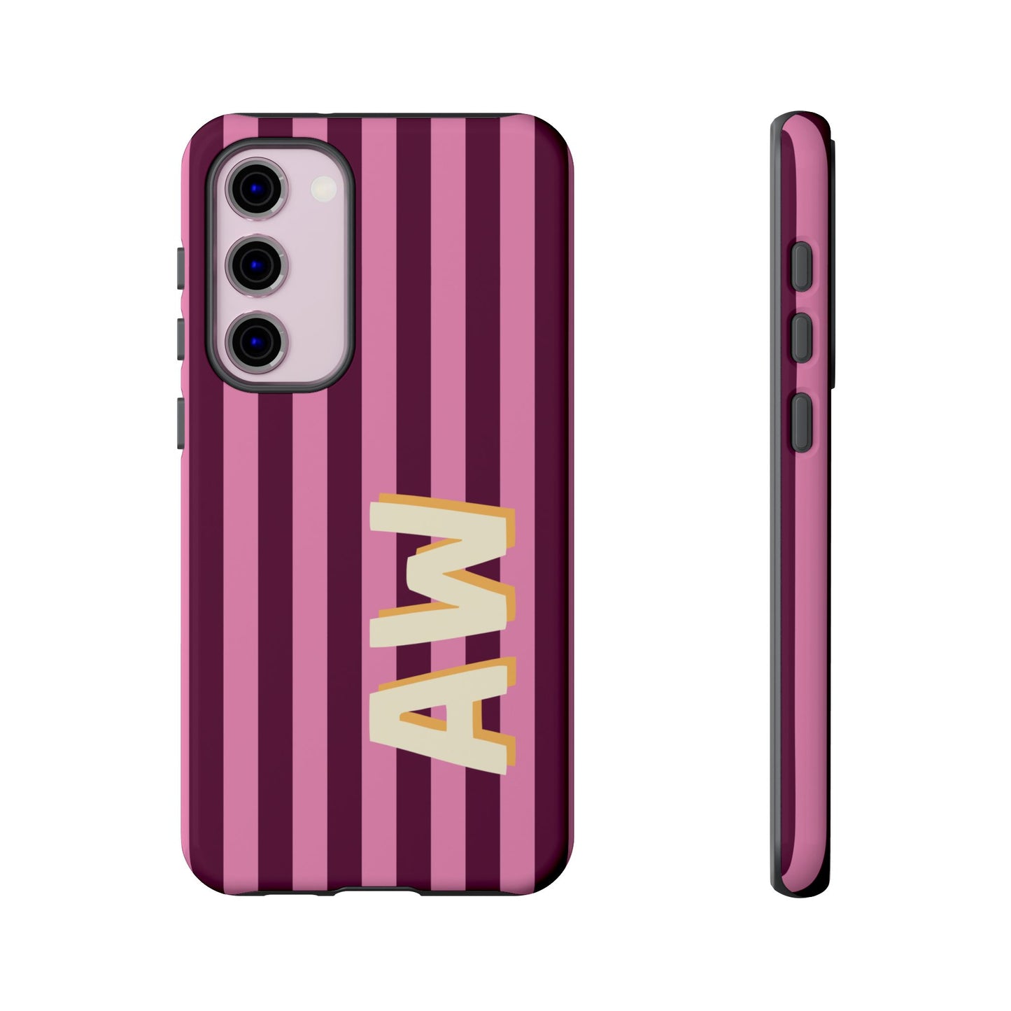 Bold Stripe Monogram Phone Case