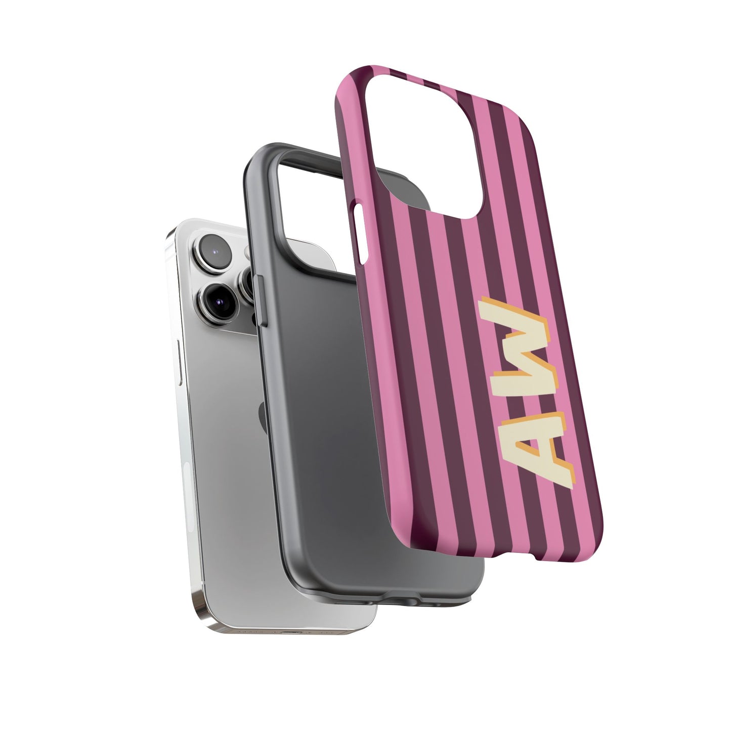 Bold Stripe Monogram Phone Case