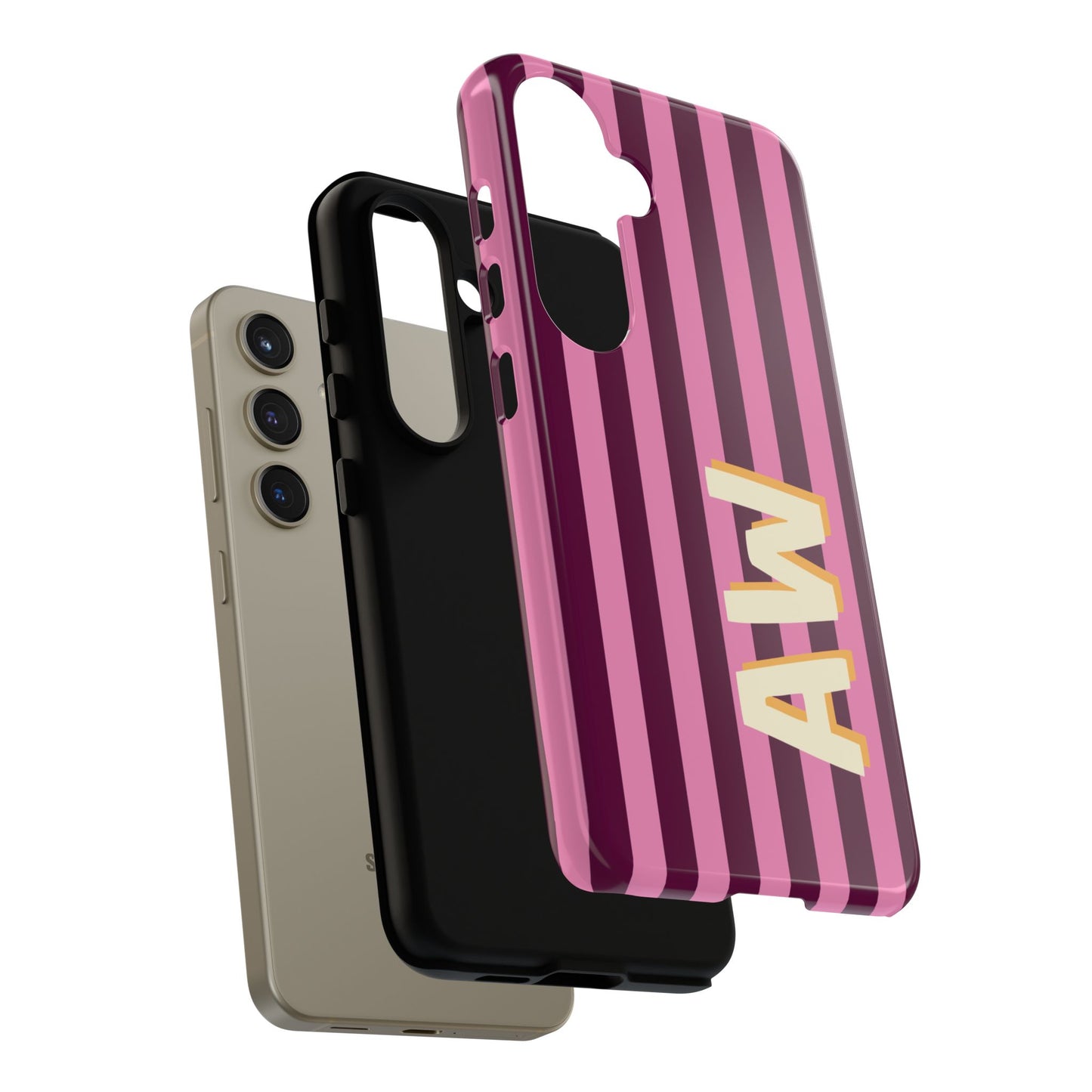 Bold Stripe Monogram Phone Case