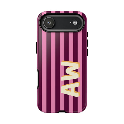 Bold Stripe Monogram Phone Case