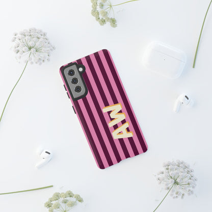 Bold Stripe Monogram Phone Case