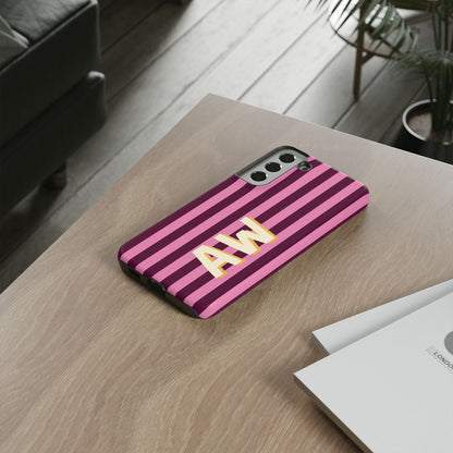 Bold Stripe Monogram Phone Case