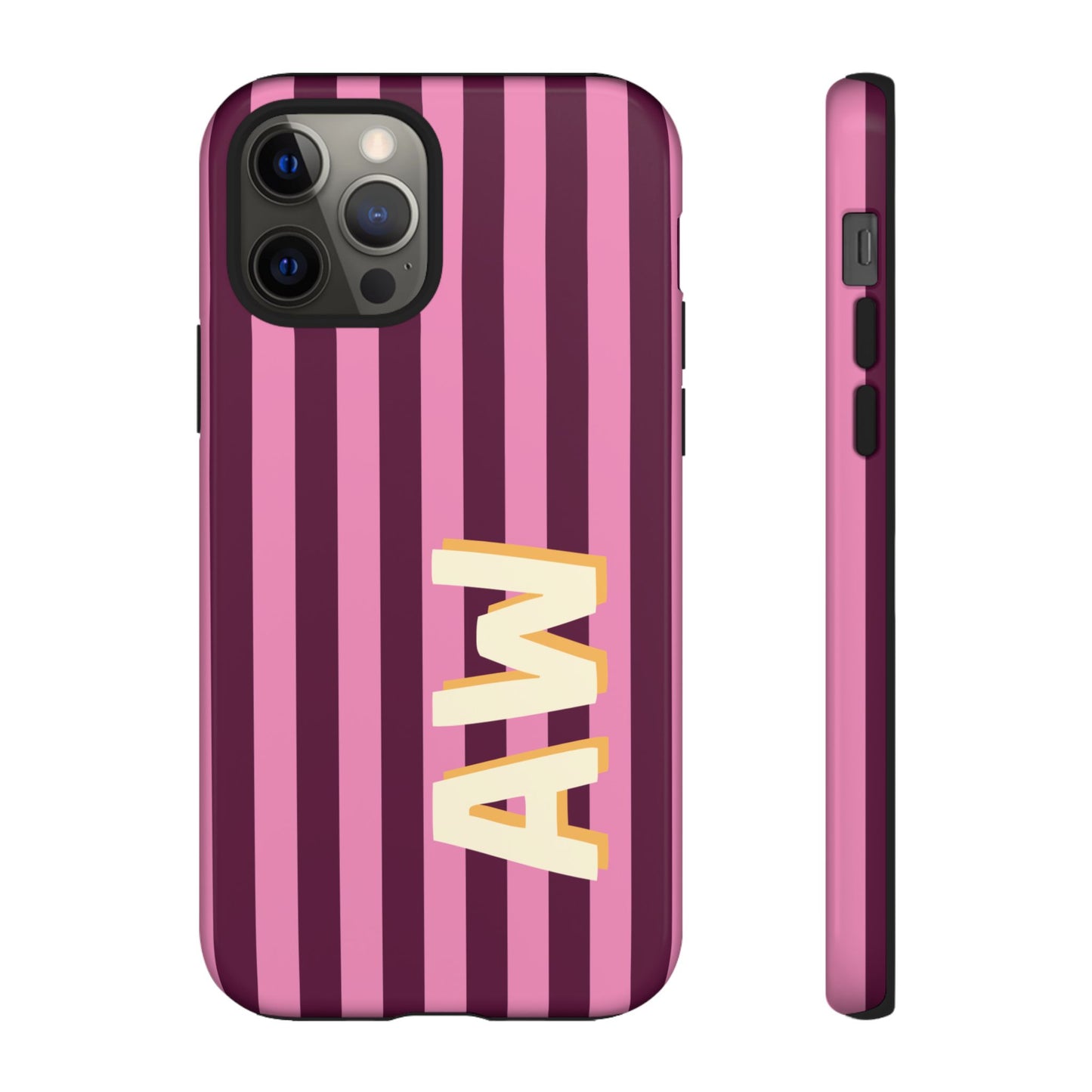 Bold Stripe Monogram Phone Case