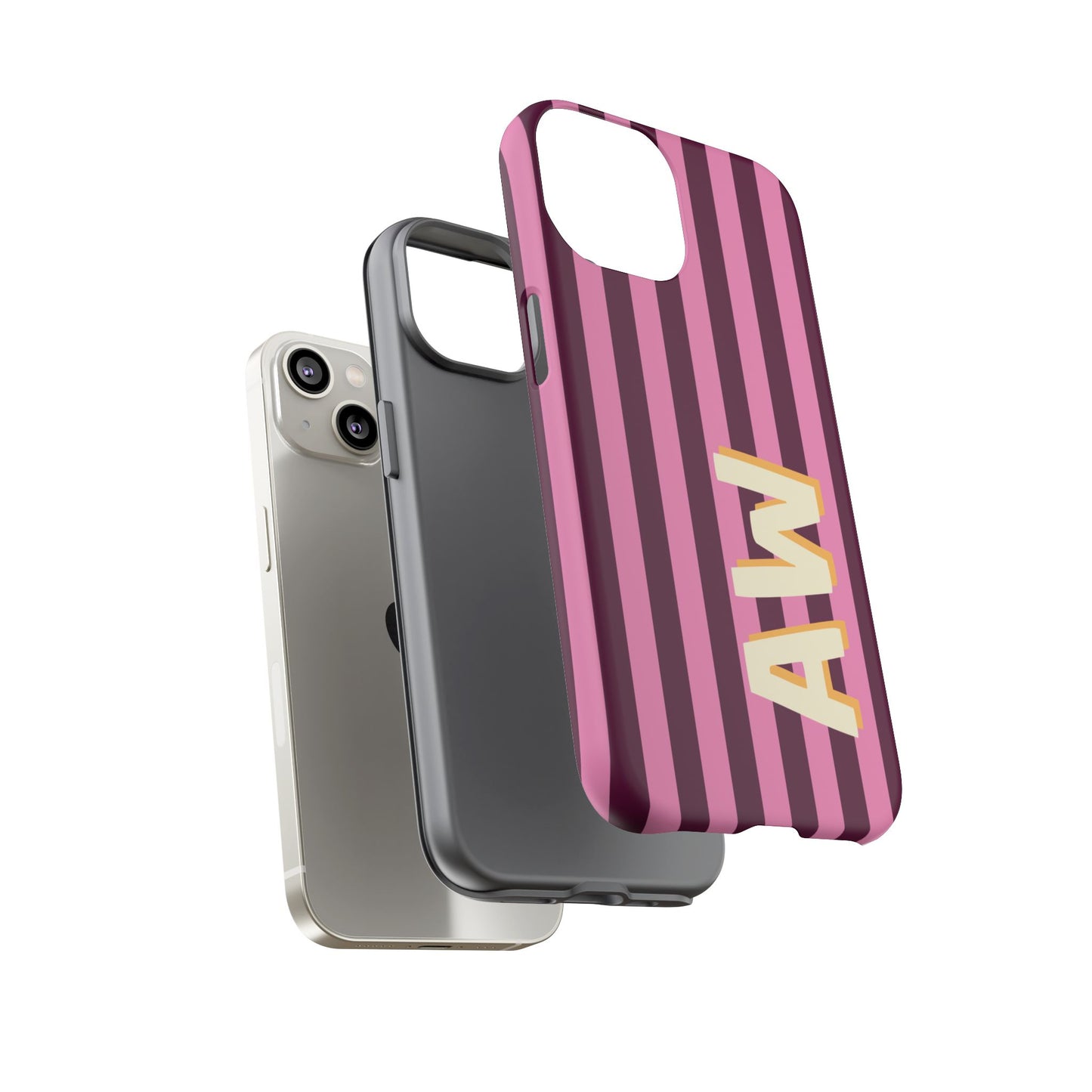 Bold Stripe Monogram Phone Case