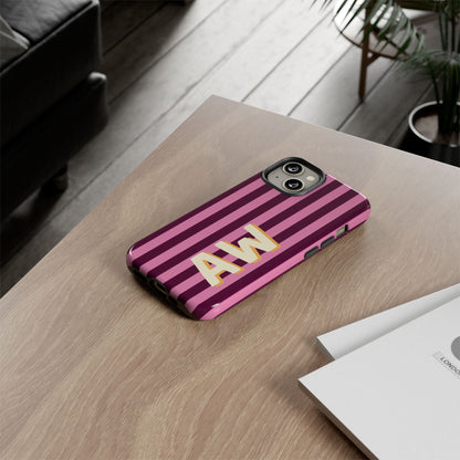 Bold Stripe Monogram Phone Case