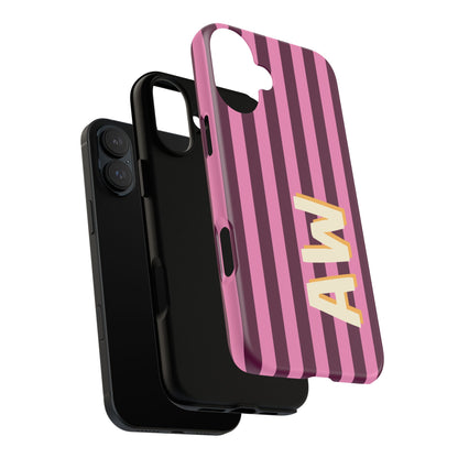 Bold Stripe Monogram Phone Case