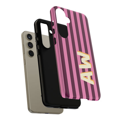 Bold Stripe Monogram Phone Case
